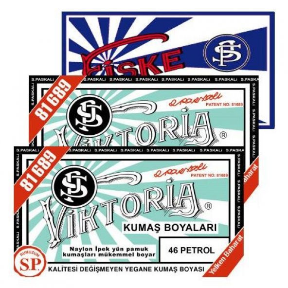 Viktoria Kumaş Boyası Petrol 2Pk+Fiske Sabitleme 1Pk ürün görseli 1