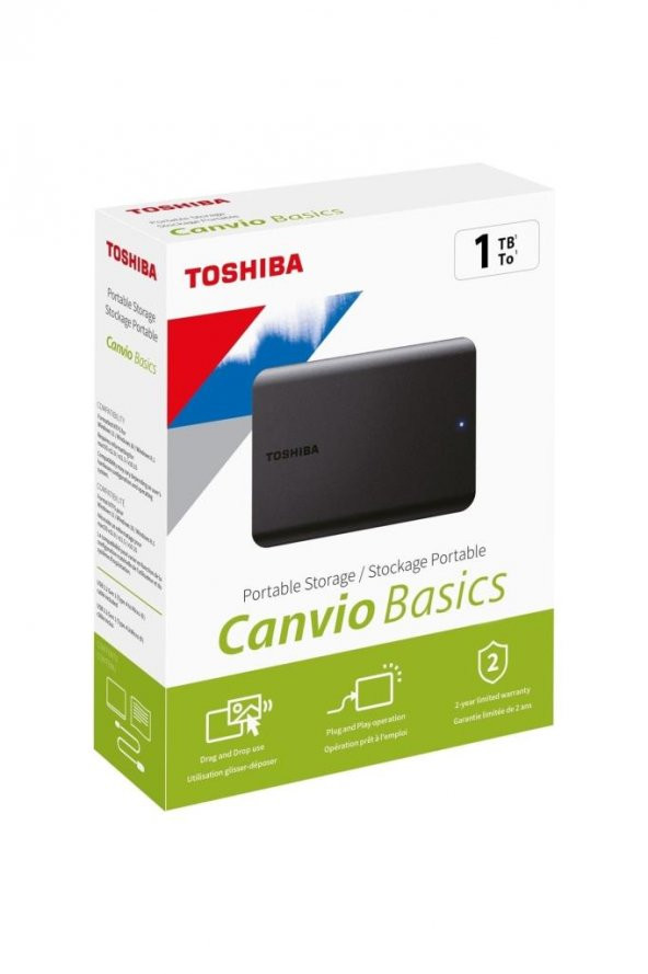 Toshiba Canvio Basics 1/TB Usb3.2 2.5 Taşınabilir Disk HDD - 5