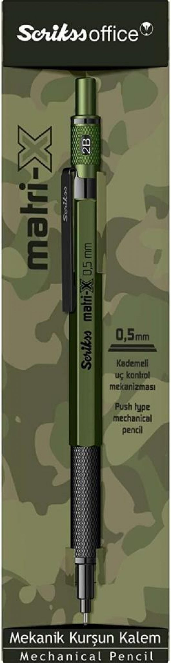 Scrikss Matri-X Versatil 0.5 mm Haki Yeşil Şeffaf Kutu - 6