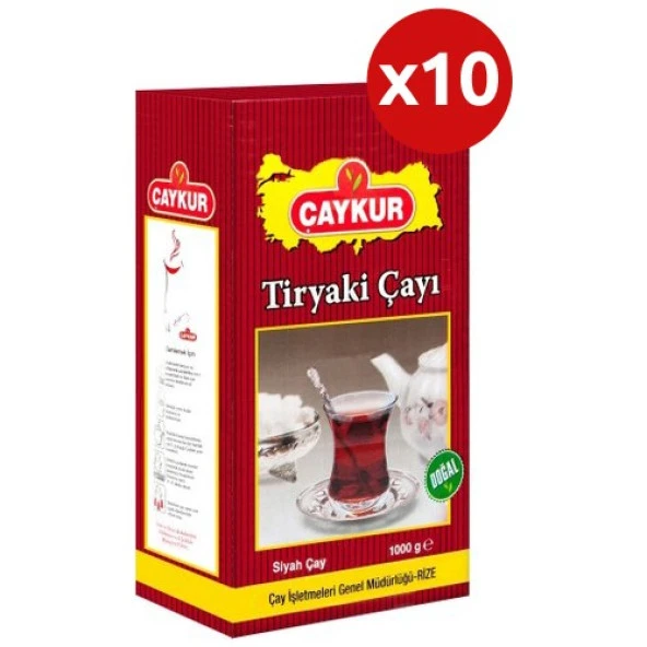 Çaykur Tiryaki 1 kg 10lu Paket Dökme Çay
