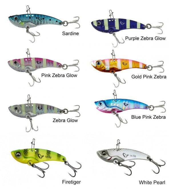 SAVAGE SALT E-SG 3D MINNOW VIB BLADE 4,5CM 8,5G PINK ZEBRA GLOW 58873
