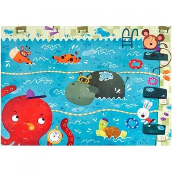 Eolo Yüzme Yarışı Puzzle 40 Parça - 2