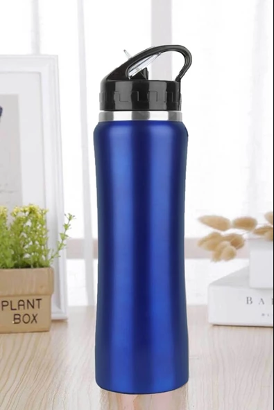 Pipetli Çift Katmanlı Hem Sıcak Hem Soğuk Muhafazalı Termos Sportif Emzikli Matara Suluk 500 ML - 2
