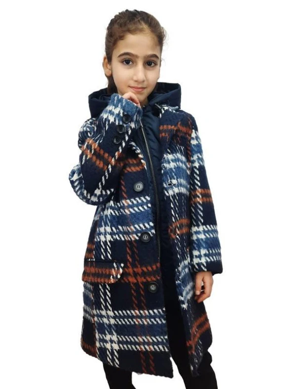 Benittokids Unisex Oversize Çocuk Kaşe Kaban 51279