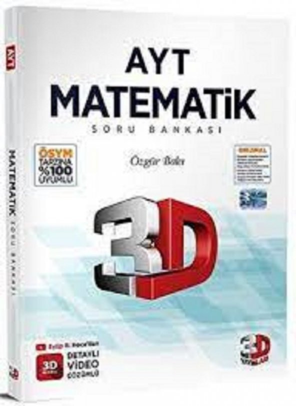 Çözümlü 3D Yayınları-AYT 3D Matematik Tamamı Video Çözümlü Soru Bankası