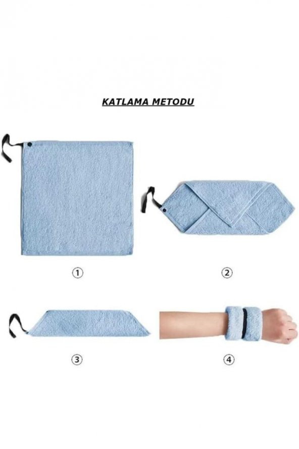 Mira Home Sporcu Havlu El Bilekliği Ter Havlusu Yumuşak Mikrofiber - 2