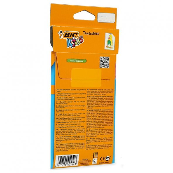 Bic Kids Tropicolors Kuru Boya Kalemi 12 Renk Uzun Tam Boy - 4