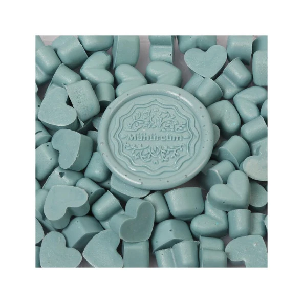 Mühür Mumu Eritme Kalp Boncuk Paket Model No: 139 YEŞİL NEFTİ - Resim 2