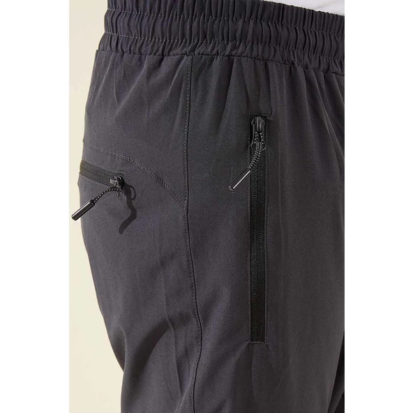 Tommy Life Antrasit Erkek Fermuarlı Üç Cepli Standart Kalıp Klasik Paça Eşofman Alt-84768_01 - 2