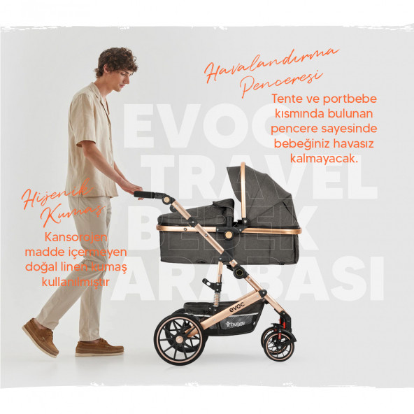 Huggy Evoc 5 İn 1 Travel Bebek Arabası - 4