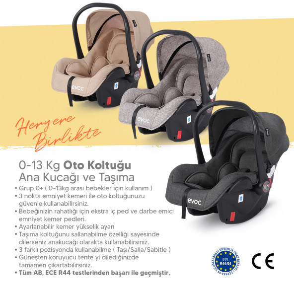 Huggy Evoc 5 İn 1 Travel Bebek Arabası - 5