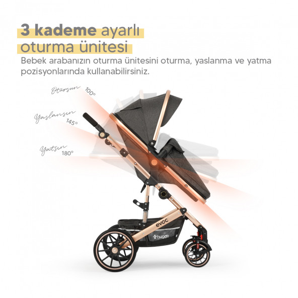 Huggy Evoc 5 İn 1 Travel Bebek Arabası - 7