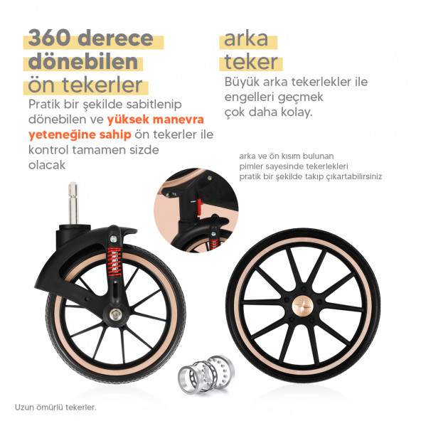 Huggy Evoc 5 İn 1 Travel Bebek Arabası - 9