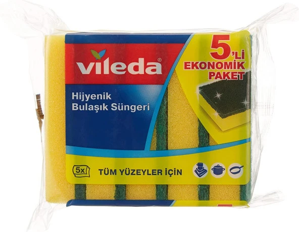 VİLEDA DÜZ BULAŞIK SÜNGER 5 Lİ 139635