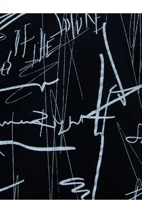 Slogan Baskılı Tişört Bisiklet Yaka Kısa Kollu - Resim 6