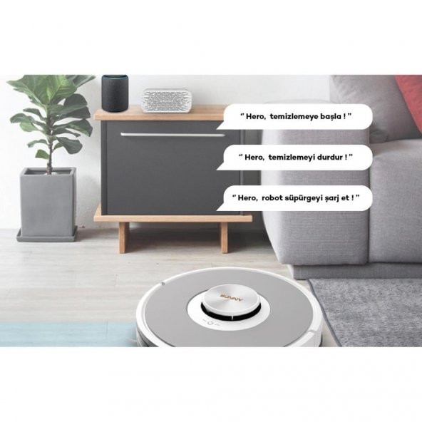 Sunny Hero Power Plus Mop Fonksiyonlu Akıllı Robot Süpürge - Beyaz - 7
