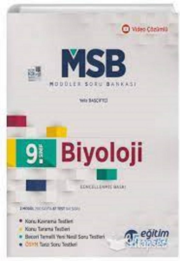 EĞİTİM VADİSİ 9.SINIF MODÜLER BİYOLOJİ SORU BANKASI 2023 müfredatı