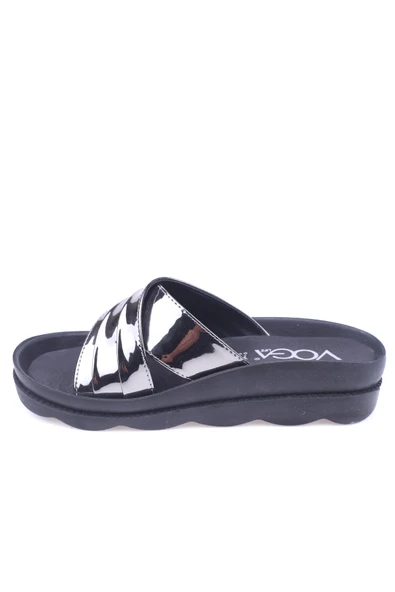 Walkenzo Voga Kadın 2471 Rugan Anatomik Çapraz Günlük Terlik - Resim 6