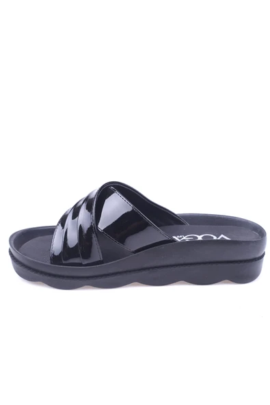 Walkenzo Voga Kadın 2471 Rugan Anatomik Çapraz Günlük Terlik - Resim 5