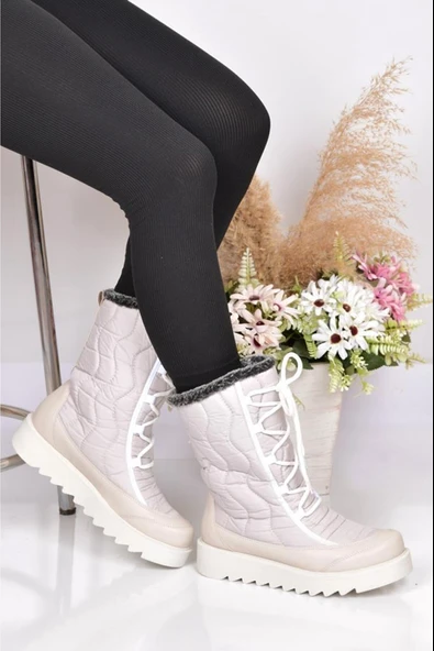 Walkenzo 2243 Kadın Kaymaz Taban Kürklü Termal Kar Botu - Resim 2
