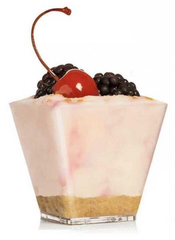 KASE MİKA PİRAMİT 200CC ŞEFFAF 25 ADET ürün görseli