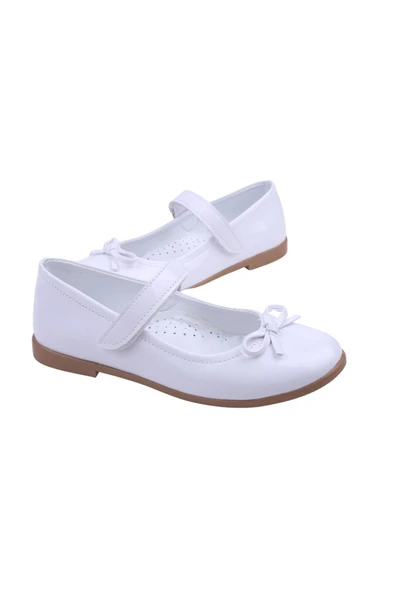Walkenzo Ortaç 2079 Kız Çocuk Balerin Cırtlı Rugan Babet Ayakkabı - Resim 2