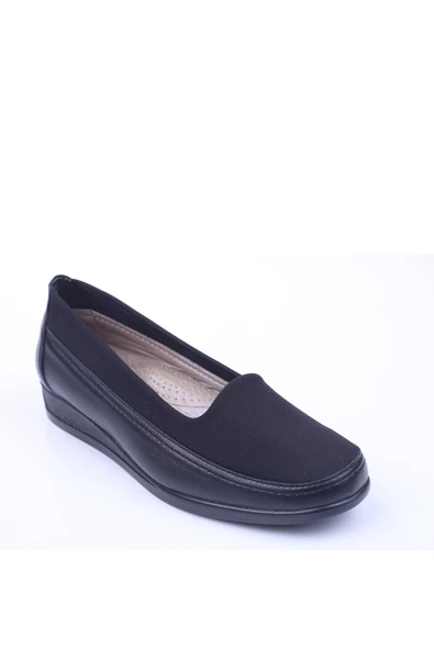 Norfix 308 Kadın Streçli Siyah Ortopedik Anne Ayakkabısı ürün görseli 1