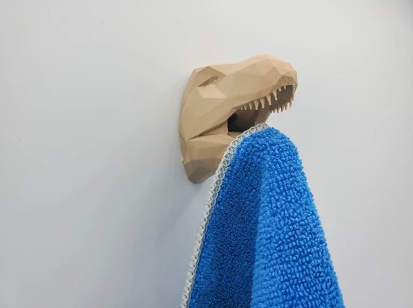 T-Rex Duvar Banyo Havlu Elbise Kıyafet Askısı - 4
