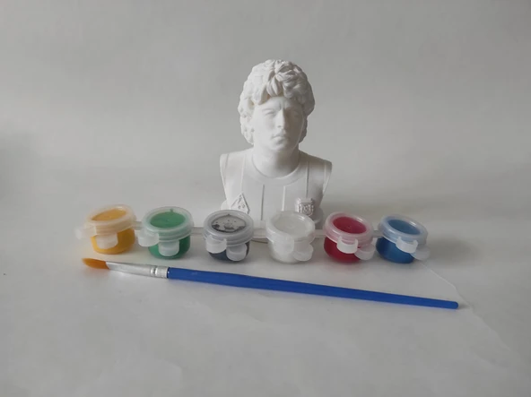 Kendin Boya Seti Diego Armando Maradona Bust Futbol Futbol İs Love 10 Cm ürün görseli 1