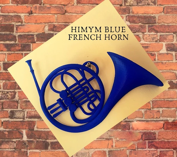 Yarım How I Meet Your Mother HIMYM Blue French Horn Mavi Fransız Kornu Duvar Süsü 1