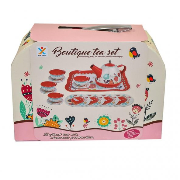966-B6 Metal Kırmızı Çay Setim - Birlik Toys