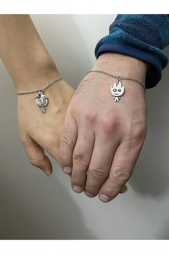 Ateş Ve Su Oyunu  Bileklik Seti Çift Sevgili Bilekliği Hediyelik - 2