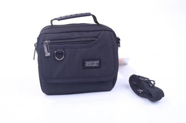 Seventeen 1022 Orta Siyah Erkek Cırtlı Kapaklı El ve Omuz Çantası - 2