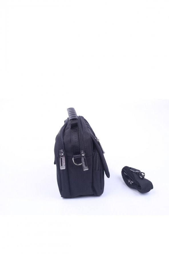 Seventeen 1022 Orta Siyah Erkek Cırtlı Kapaklı El ve Omuz Çantası - 3