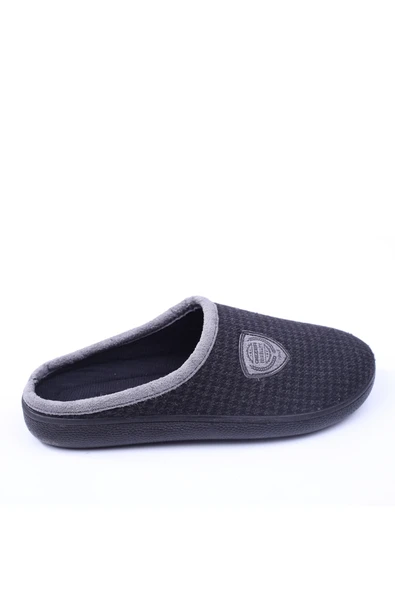 Gezer 12098 Günlük Siyah Kışlık Rahat Taban Erkek Ev-Misafir Terliği - Resim 4