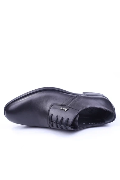 Fosco 2529 Erkek Siyah Bağcıklı Kauçuk Taban Klasik Deri Ayakkabı - Resim 4