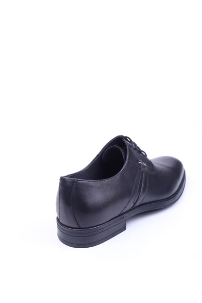 Fosco 2529 Erkek Siyah Bağcıklı Kauçuk Taban Klasik Deri Ayakkabı - Resim 3