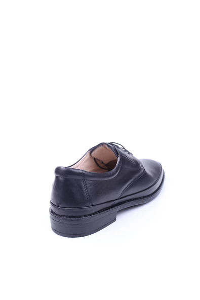 Voyager 3960 Erkek Ortopedik Taban Bağcıklı Hakiki Deri Siyah Ayakkabı - 3