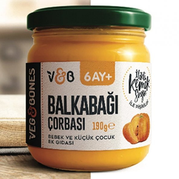 Veg&Bones Kemik Sulu Balkabağı Çorbası 190gr