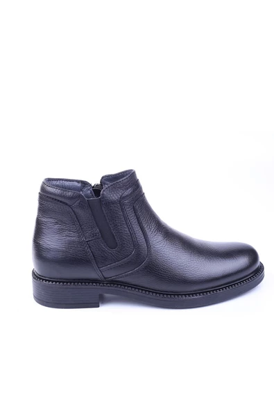 Smart 1041 Erkek Hakiki Deri Günlük Bağcıksız Kürklü Bot - 4