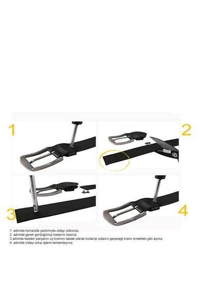 Summıt 1405 Erkek Hakiki Deri Kumaş Kemeri - 4