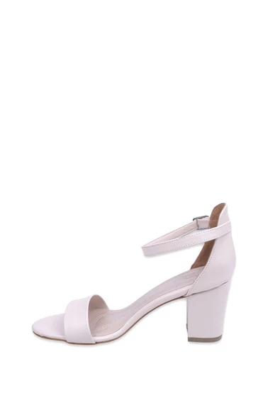 Ceylan 1552 Kadın 7 Cm Topuk Tek Bant Cilt Sandalet - Resim 3