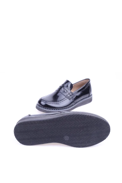 Sema Kids 1674 Erkek Çocuk Parlak Babet Ayakkabı - Resim 5