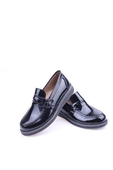 Sema Kids 1674 Erkek Çocuk Parlak Babet Ayakkabı - Resim 3