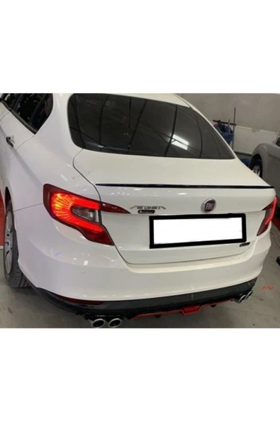 Spoiler Fiat Egea Bagaj Üzeri Çıta - Spoiler Pianoblack - Parlak Siyah + Çift Taraflı Bantlı