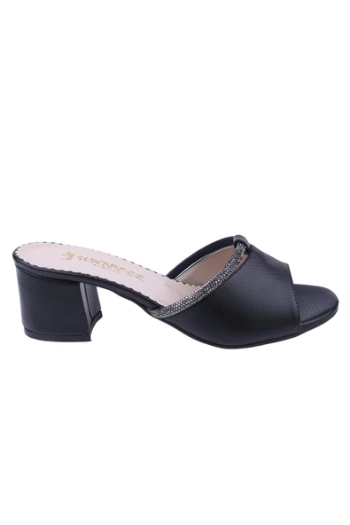 Whipper By Güven 2464 Taşlı  Kare Topuk  Bayan Terlik - Resim 3