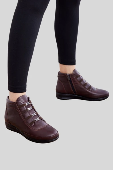 Voyager 7119 Kadın Termo Taban Hakiki Deri Anne Bot - Resim 6