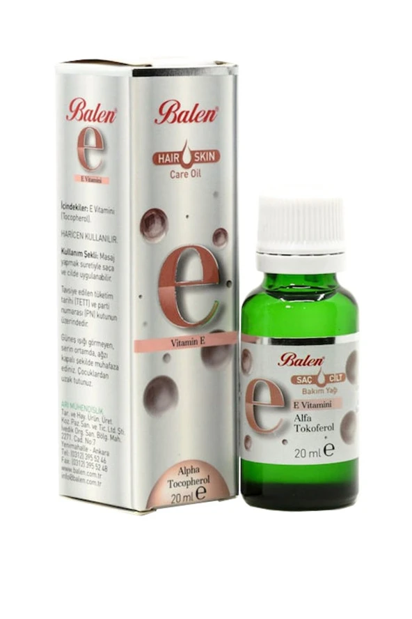 E Vitamini Hair Skin Care Oil 20 ml E Vitamini Vitamin E 20 Cc.
