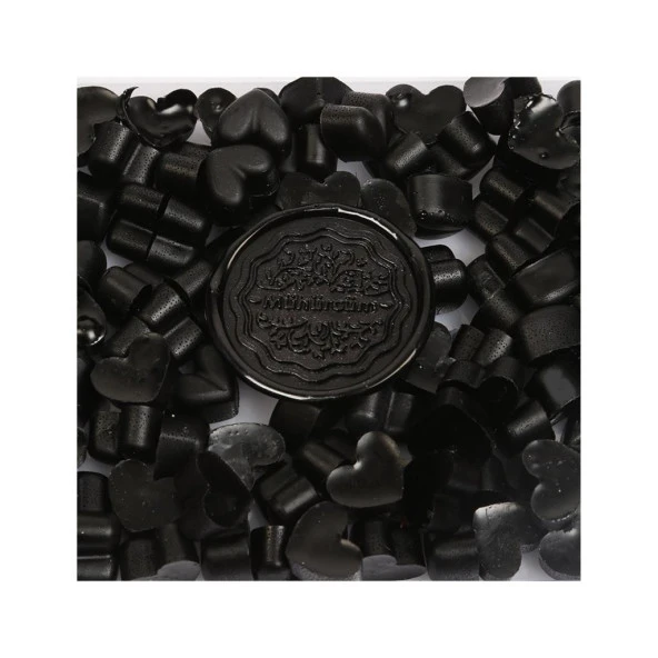 Mühür Mumu Eritme Kalp Boncuk Paket Model No: 302 ZİFT SİYAH - Resim 2