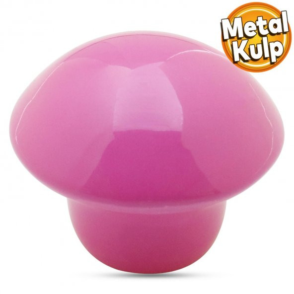 Mantar Düğme Kulp Çekmece Bebek Çocuk Genç Odası Dolap Kapak Kulpu Kulbu Pembe Metal Kulp